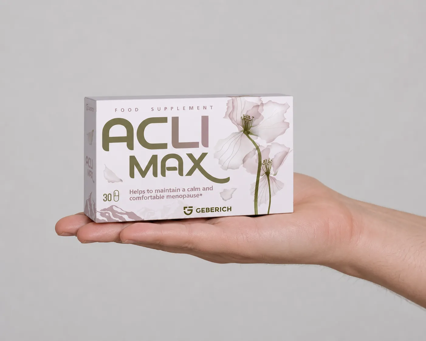 Aclimax — Verpackung in der Hand