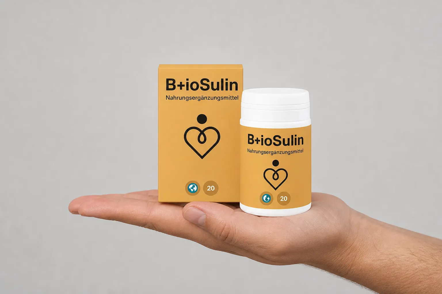 B+ioSulin — Verpackung in der Hand