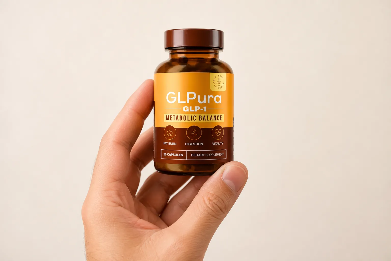 Glpura — Verpackung in der Hand