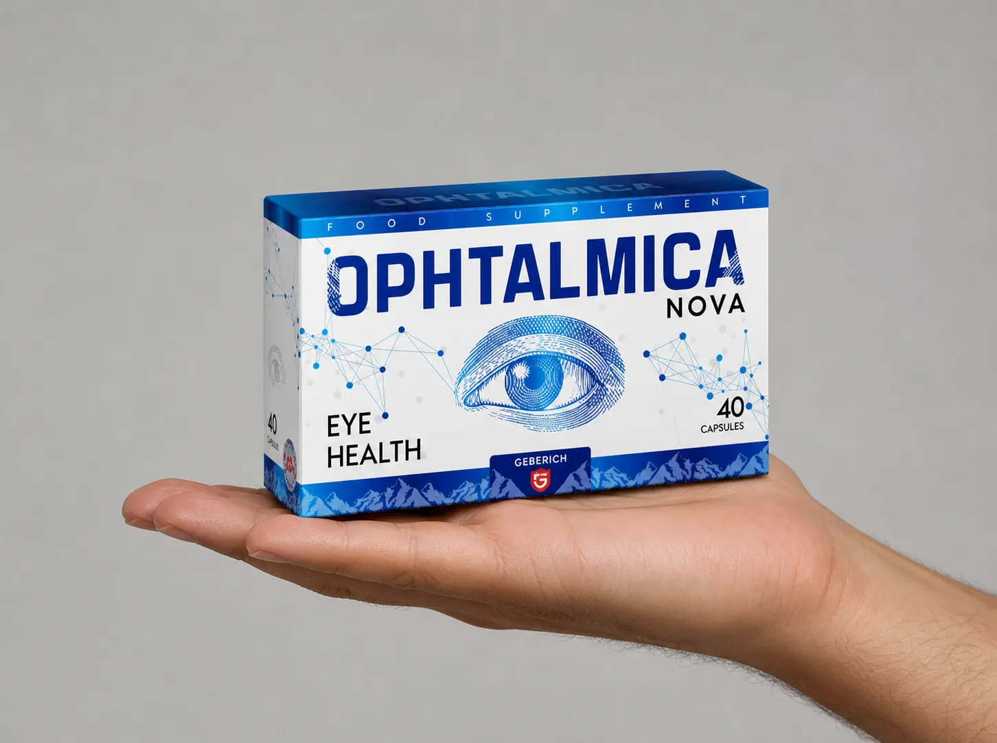 Ophtalmica — Verpackung in der Hand