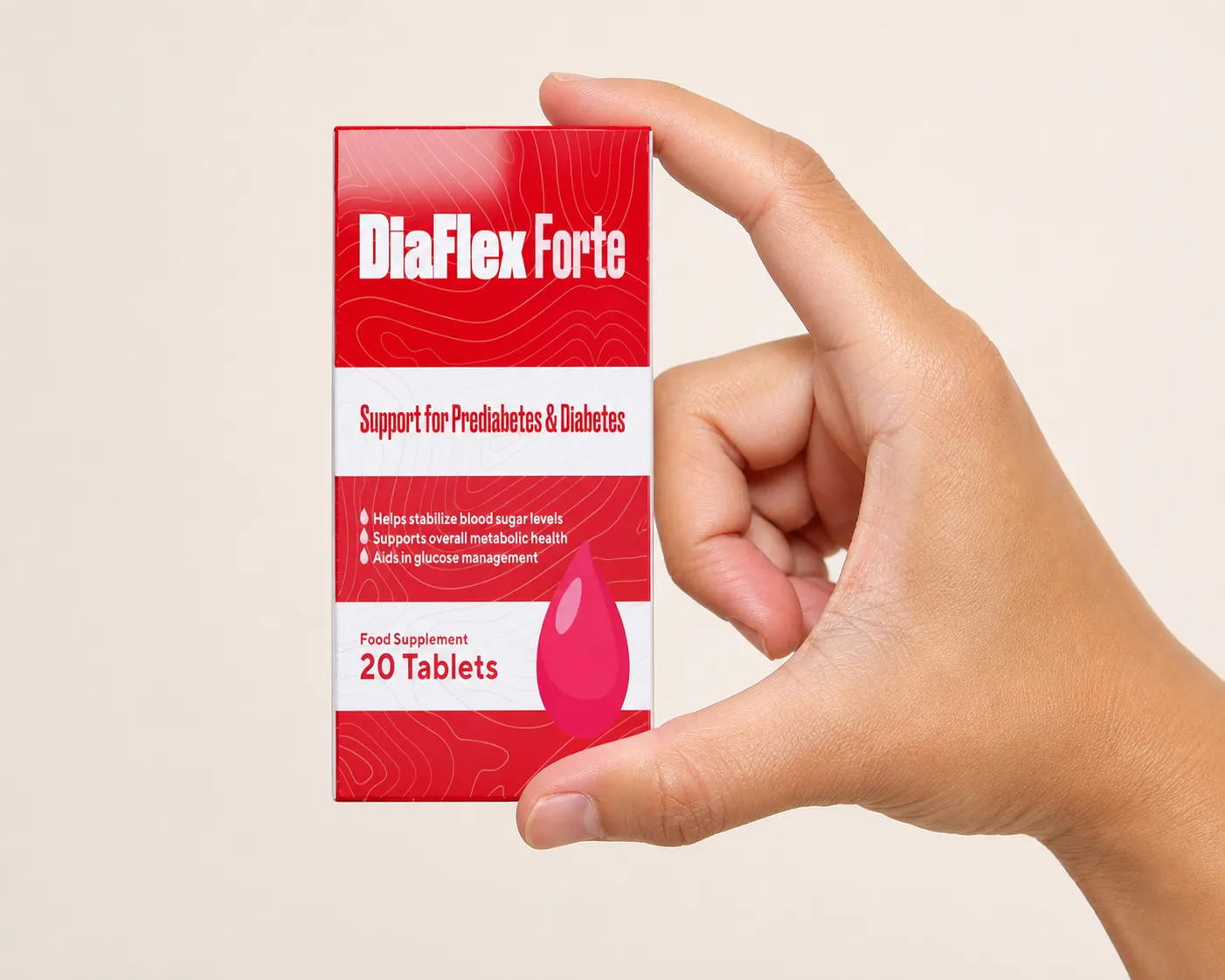 DiaFlex Forte — Verpackung in der Hand