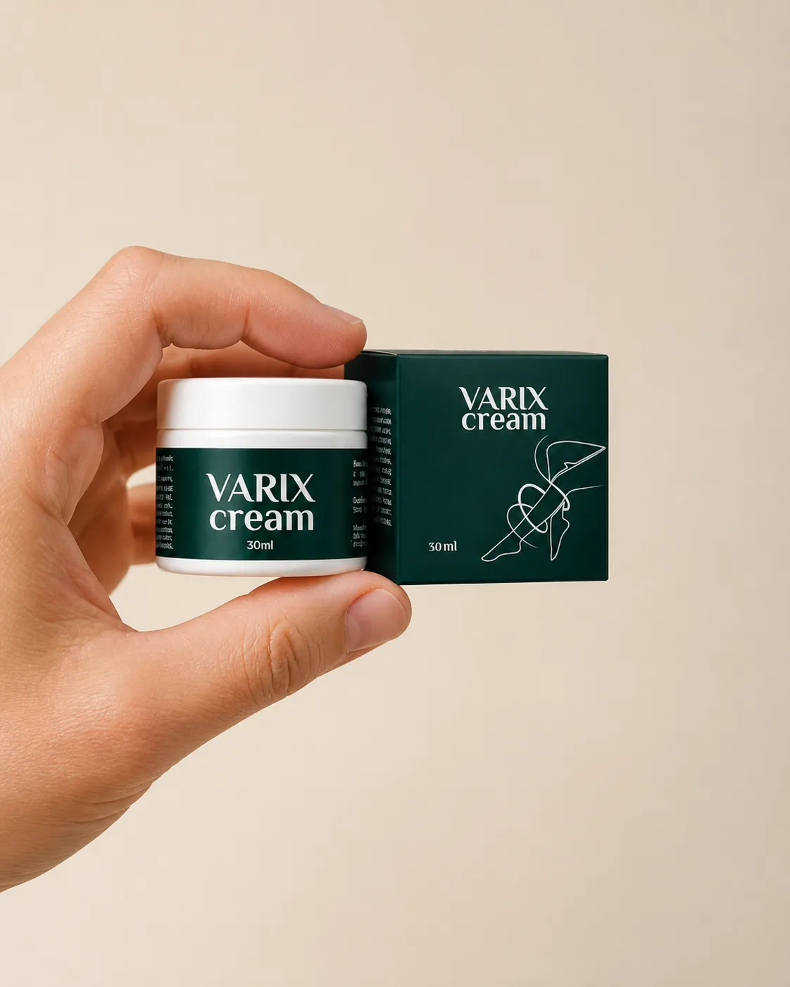 Varix — Verpackung in der Hand