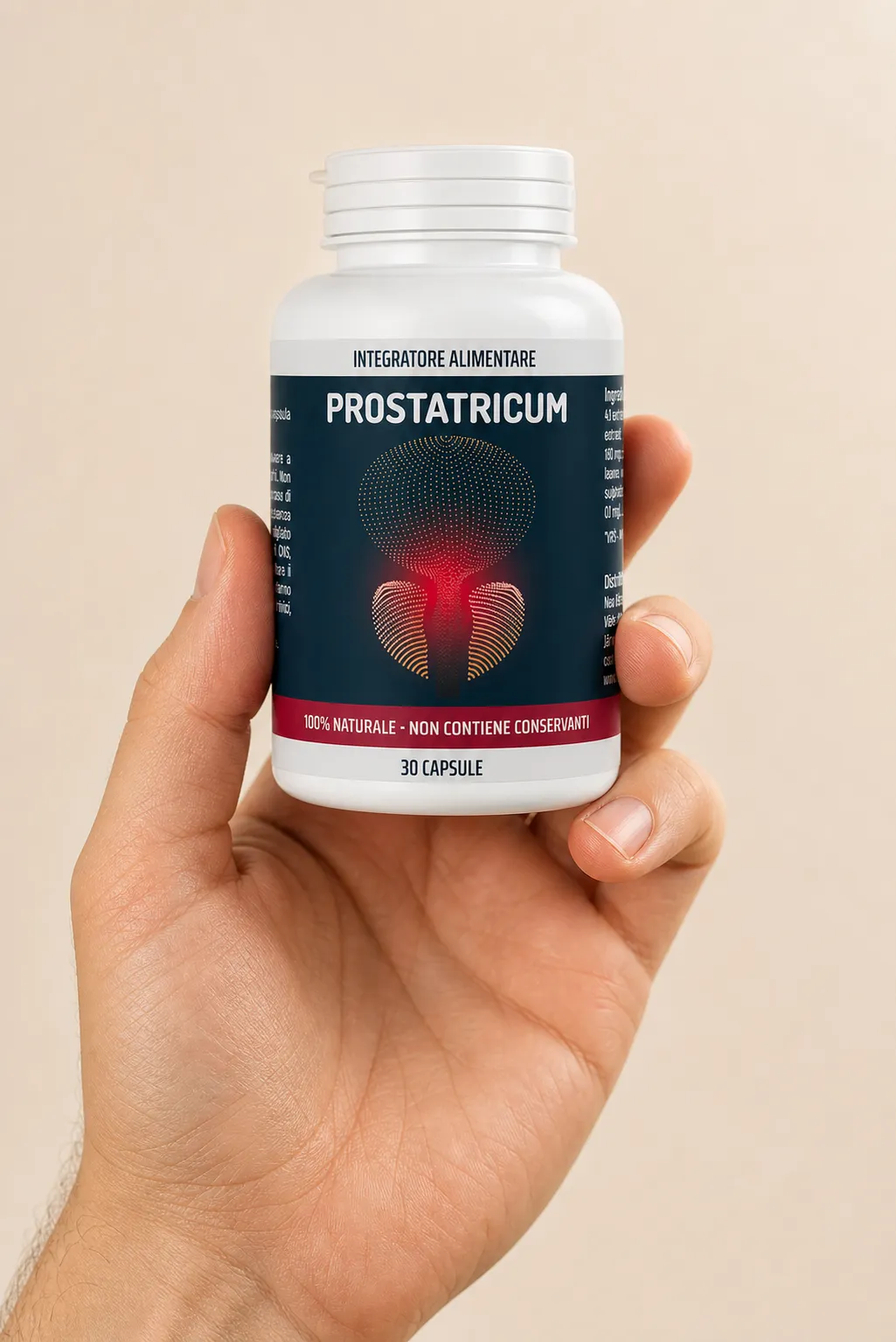 Prostatricum — Verpackung in der Hand