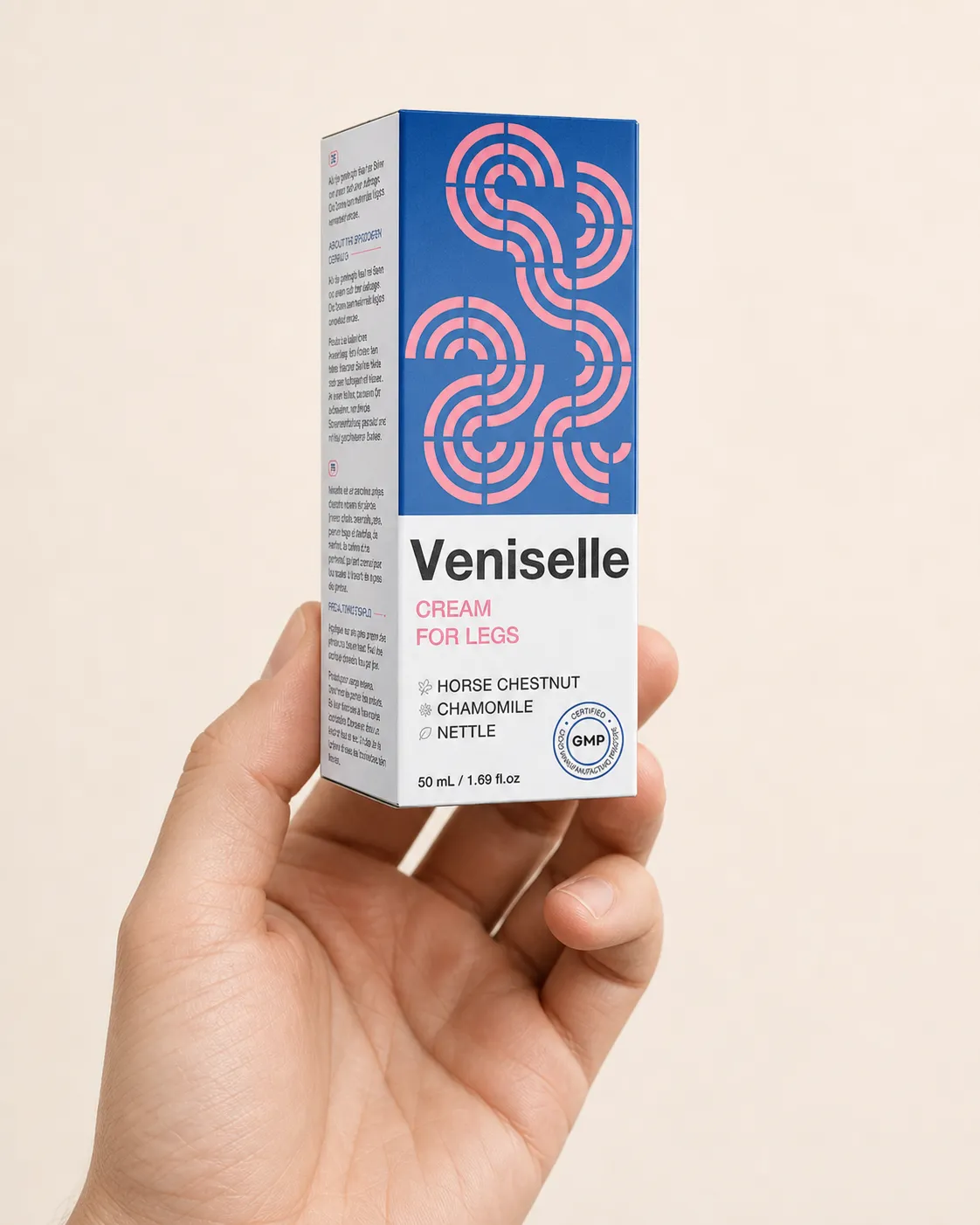 Veniselle — Verpackung in der Hand