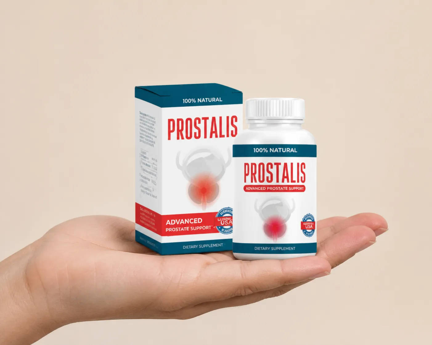 Prostalis — Verpackung in der Hand