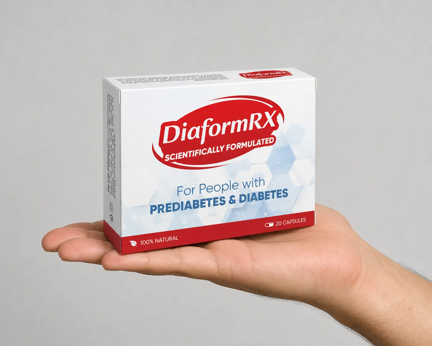 DiaformRX — Verpackung in der Hand