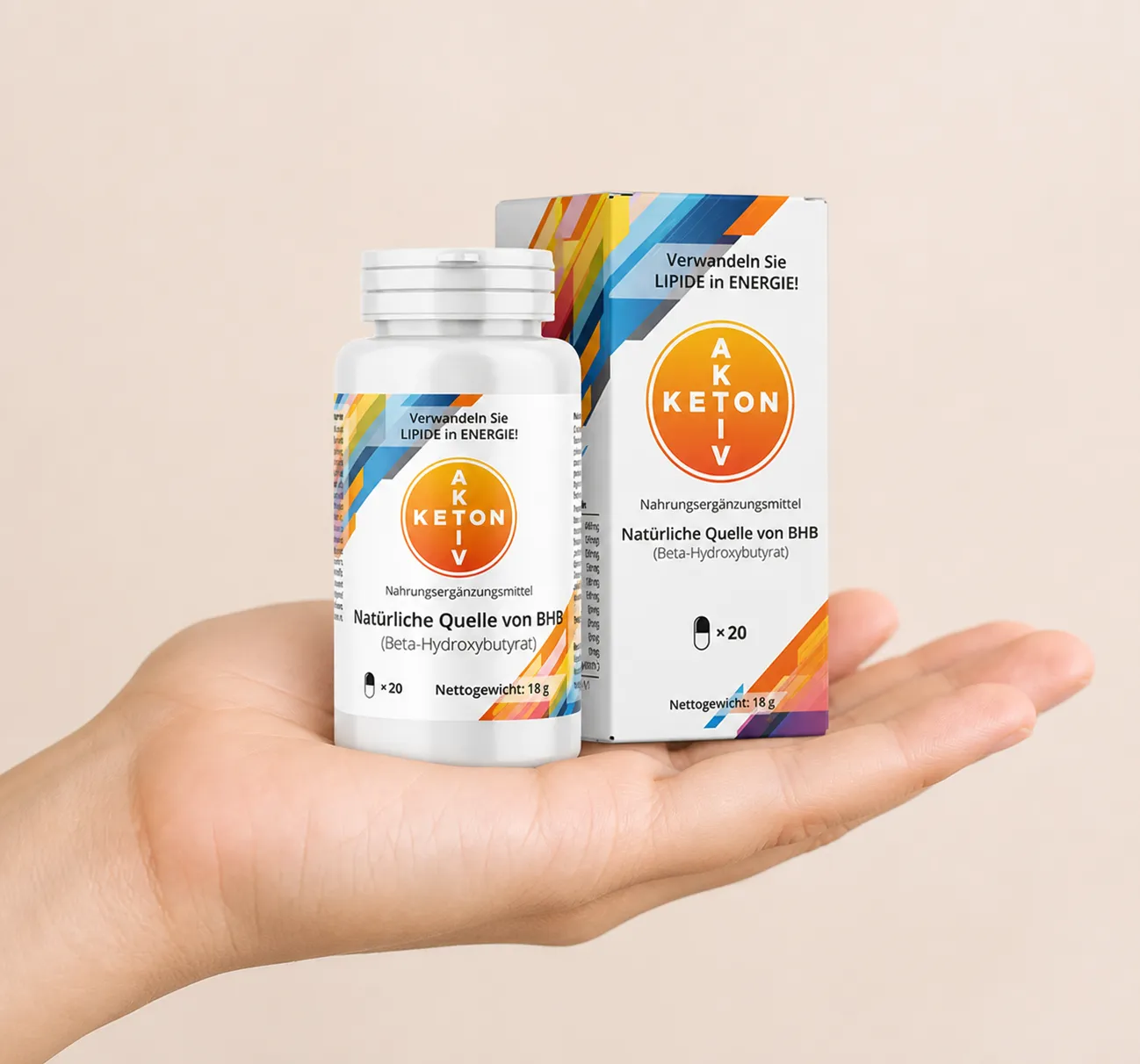 Keton Aktiv — Verpackung in der Hand