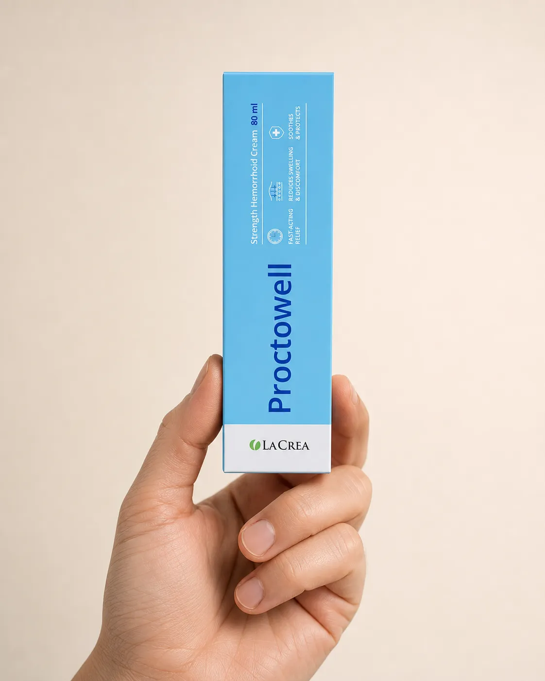 Proctowell — Verpackung in der Hand