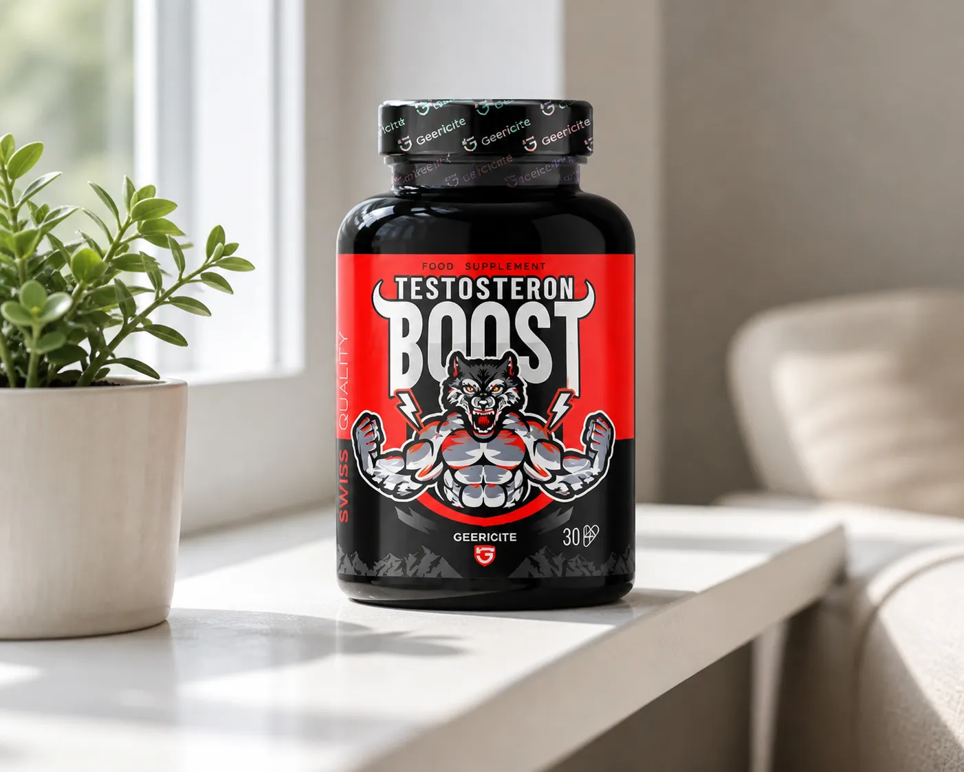 Testosteron Boost — Verpackung im Alltag
