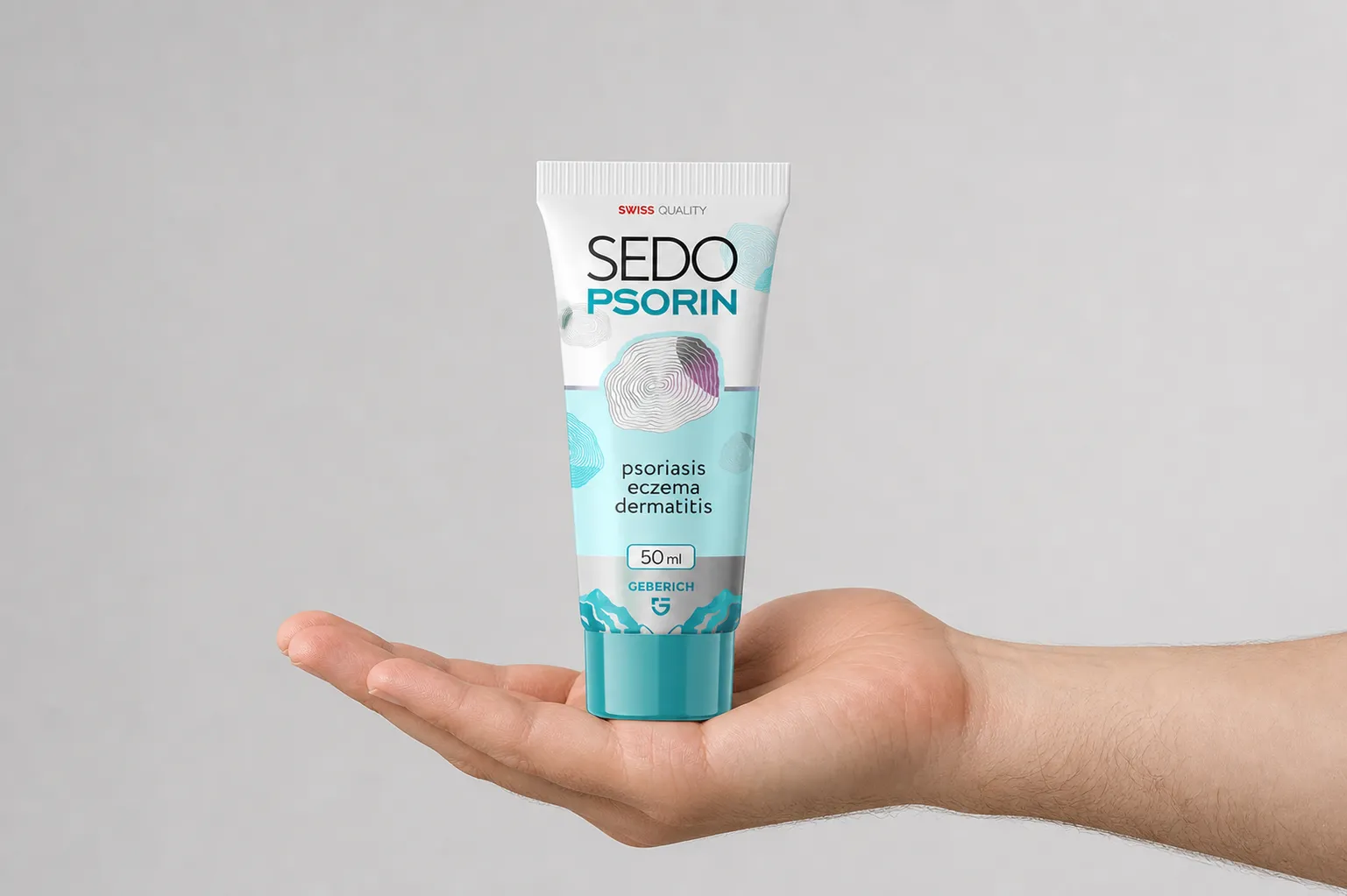 Sedopsorin — Verpackung in der Hand