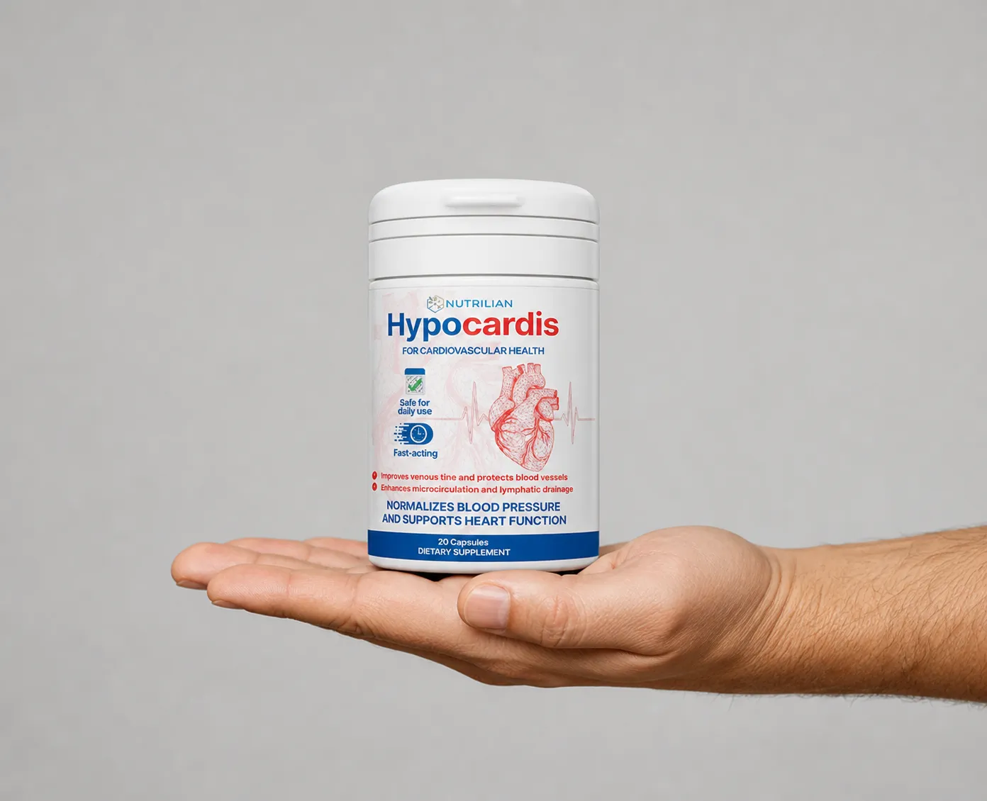 Hypocardis — Verpackung in der Hand