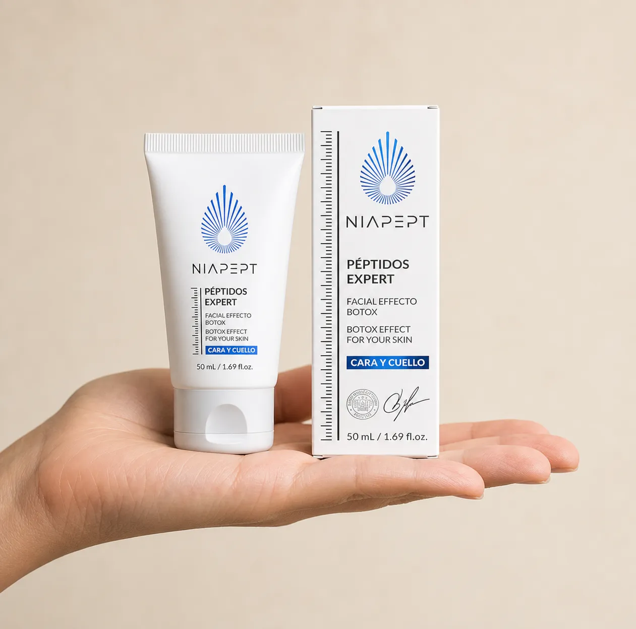 Niapept — Verpackung in der Hand