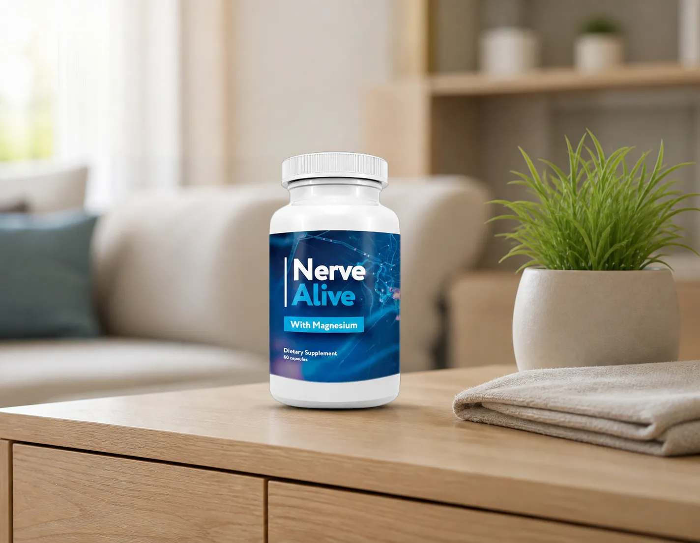 NerveAlive — Verpackung im Alltag