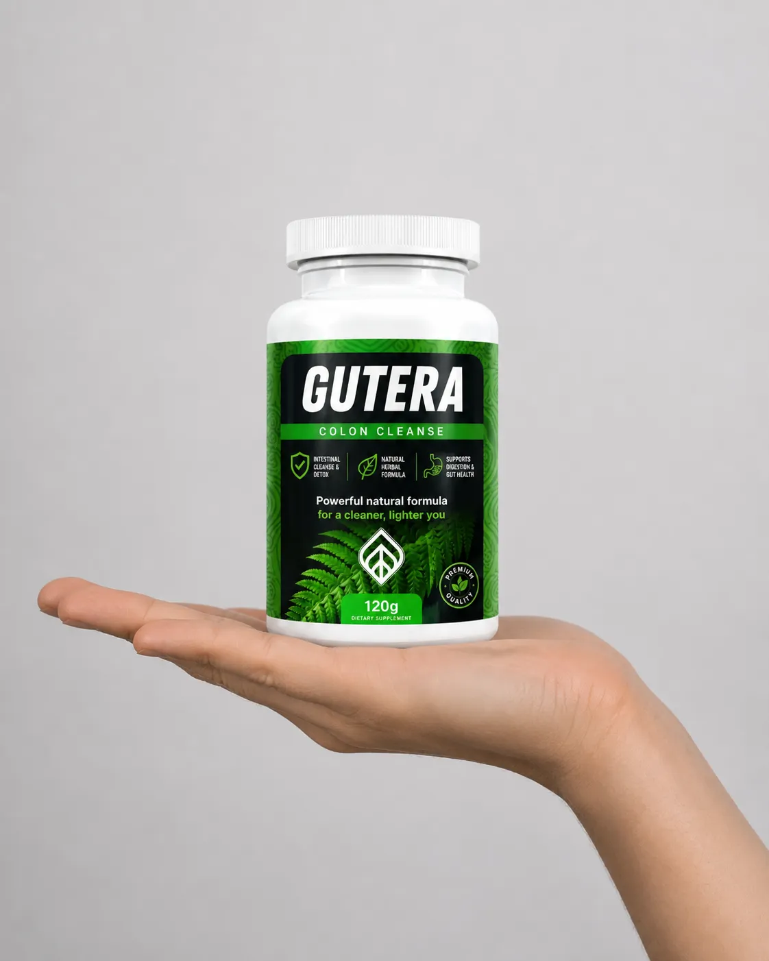 Gutera — Verpackung in der Hand
