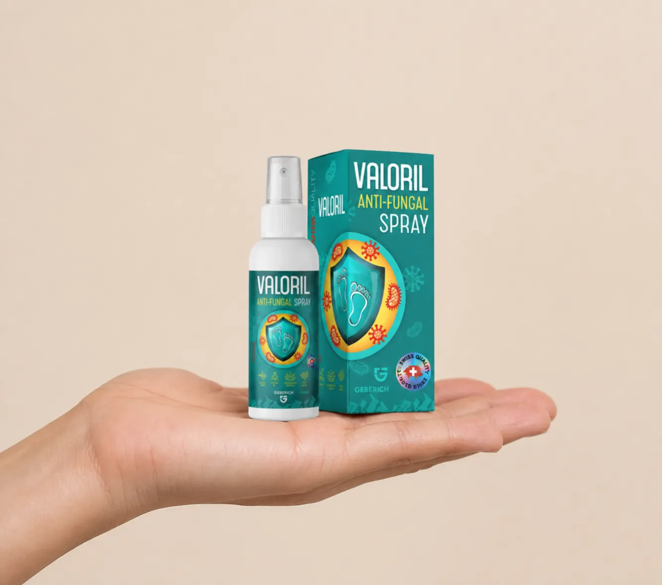 VALORIL — Verpackung in der Hand