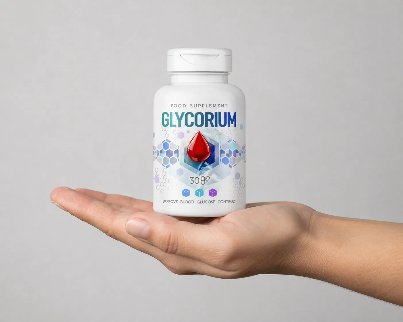 Glycorium — Verpackung in der Hand