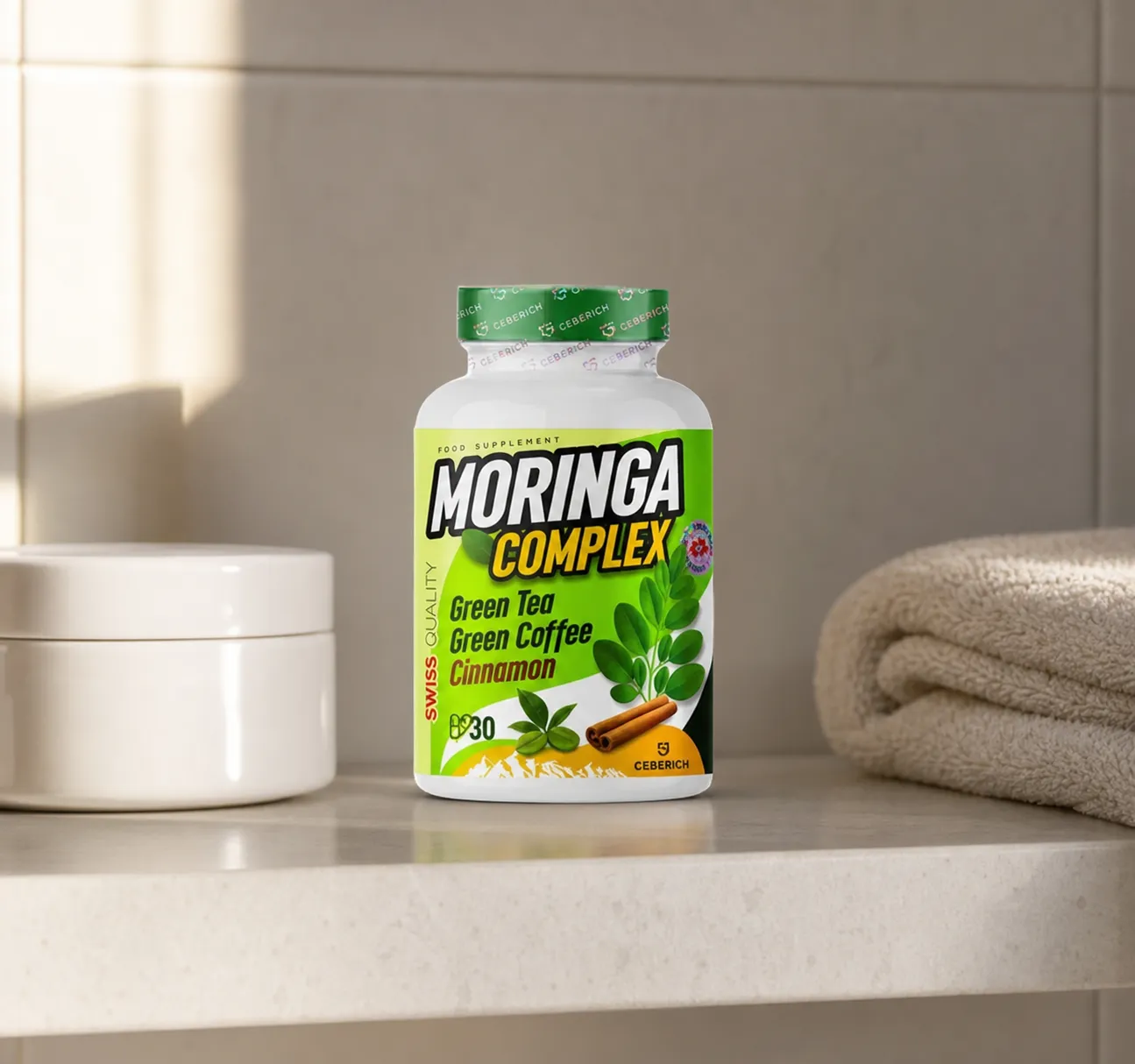 Moringa Complex — Verpackung im Alltag