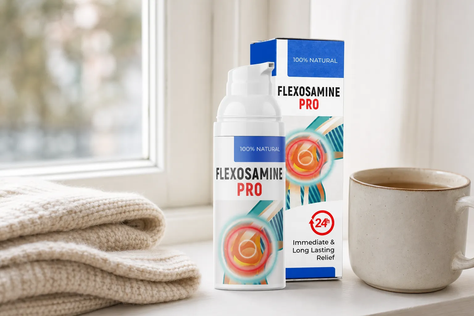 Flexosamine PRO — Verpackung im Alltag