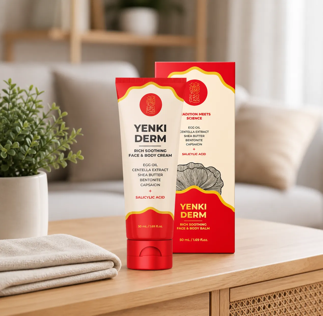Yenki Derm — Verpackung im Alltag