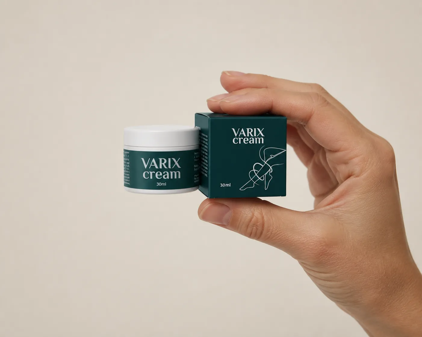Varix cream lp — Verpackung in der Hand