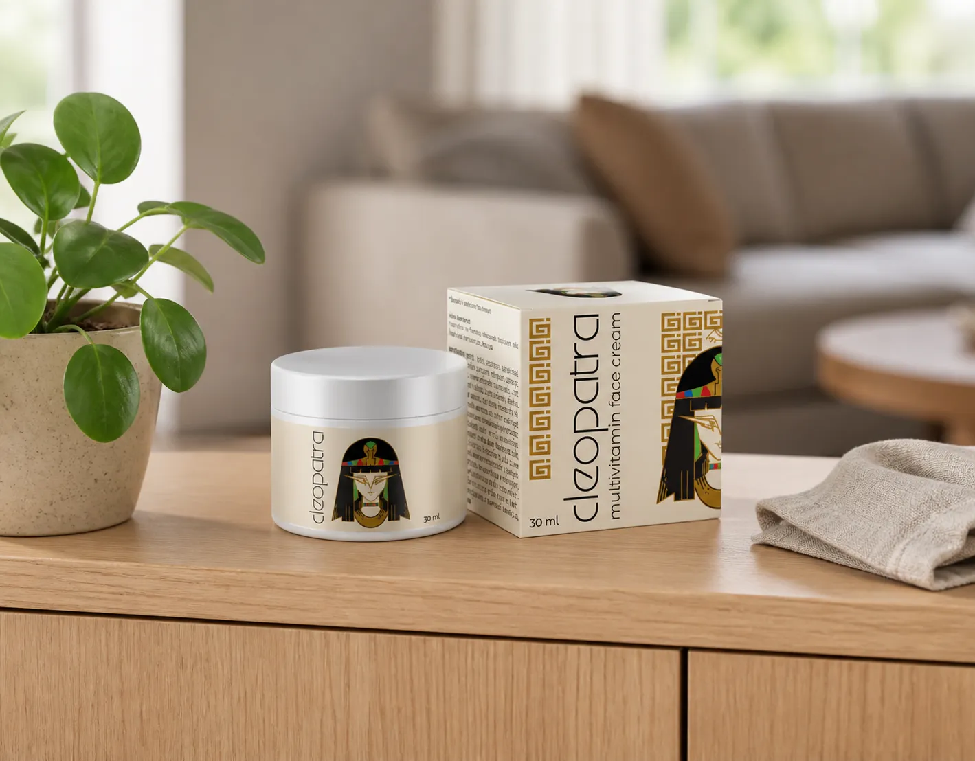 Cleopatra cream lp — Verpackung im Alltag