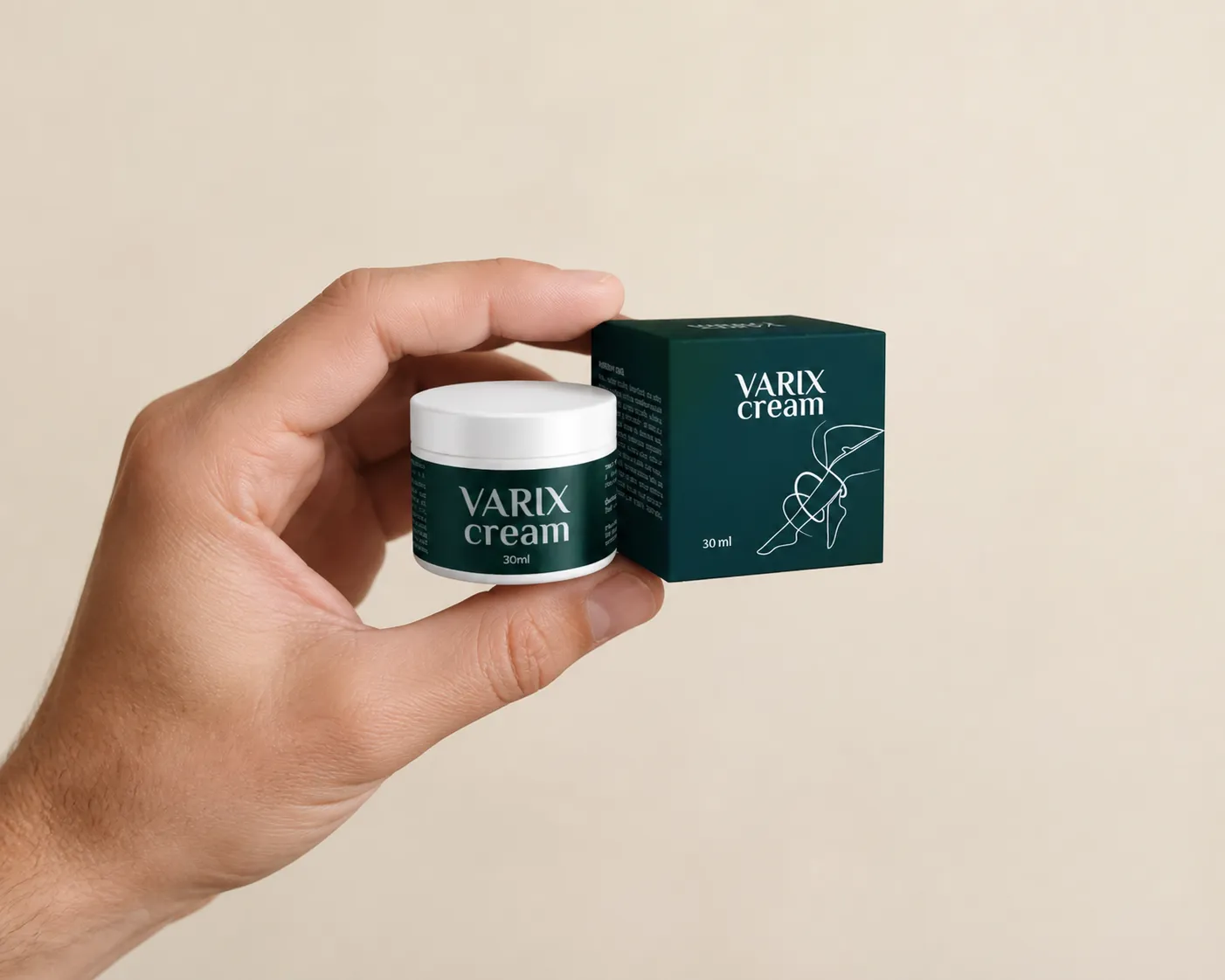 Varix cream — Verpackung in der Hand