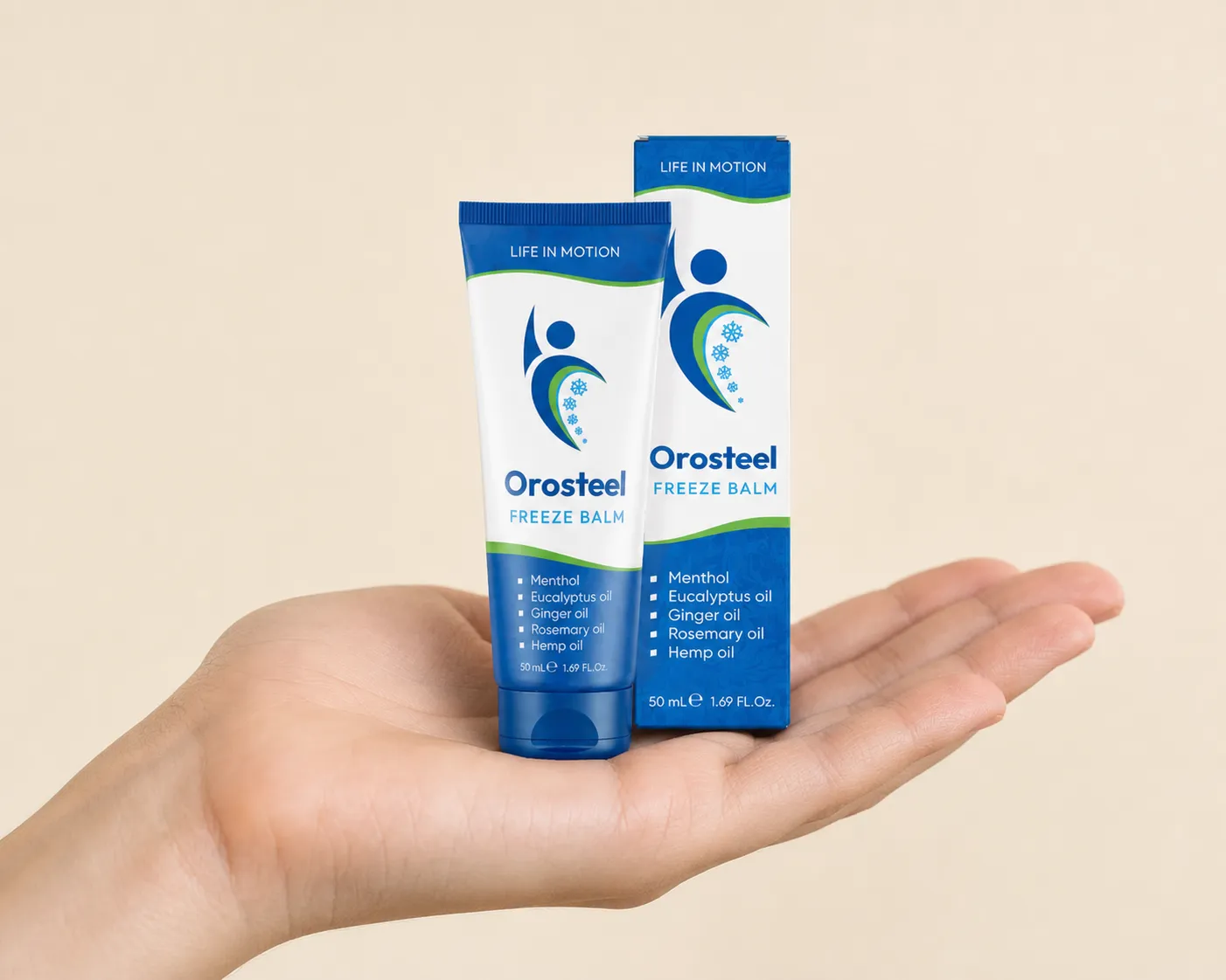 Orosteel — Verpackung in der Hand