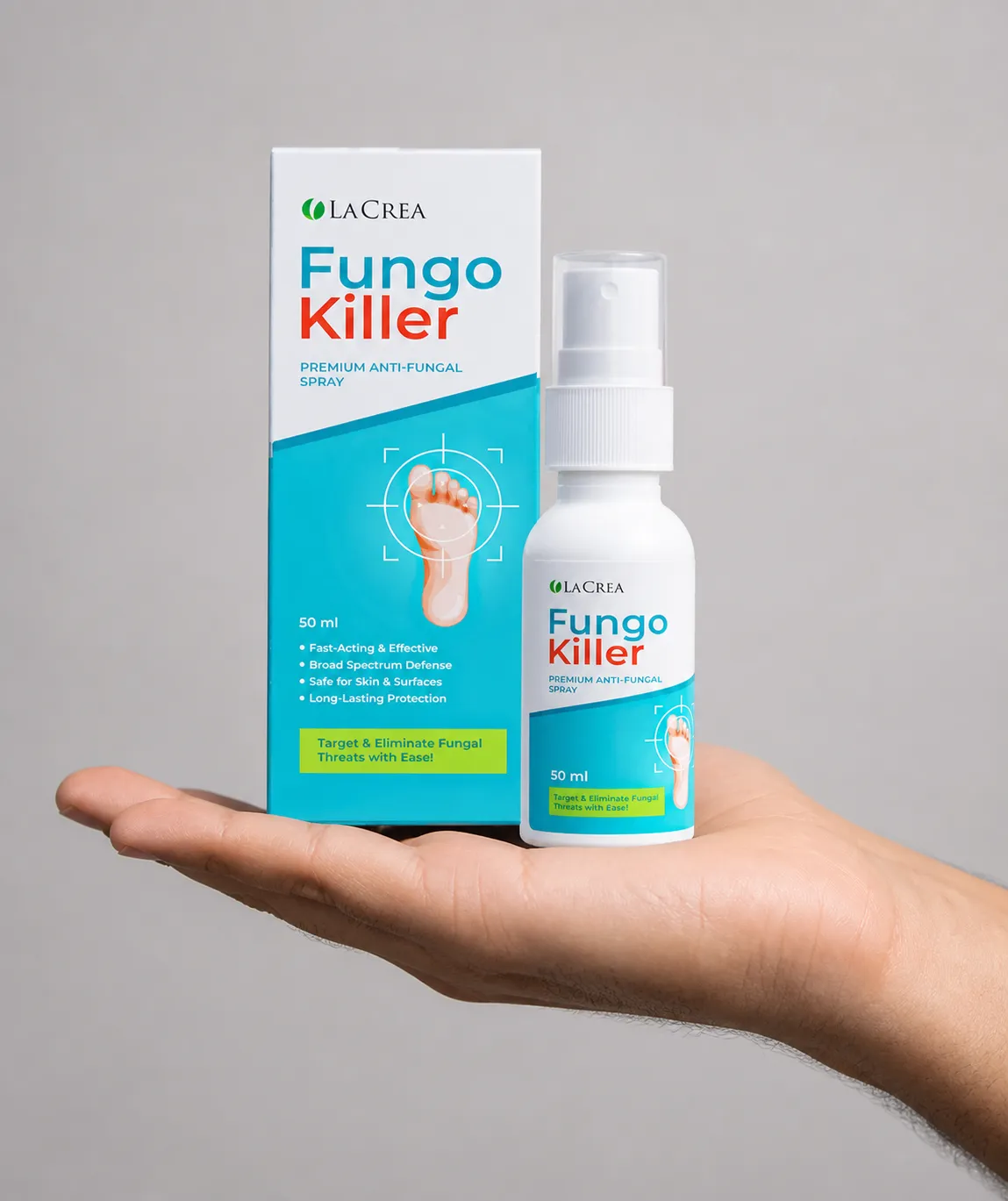 Fungokiller — Verpackung in der Hand