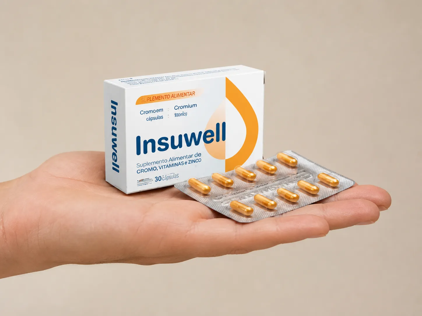 Insuwell — Verpackung in der Hand