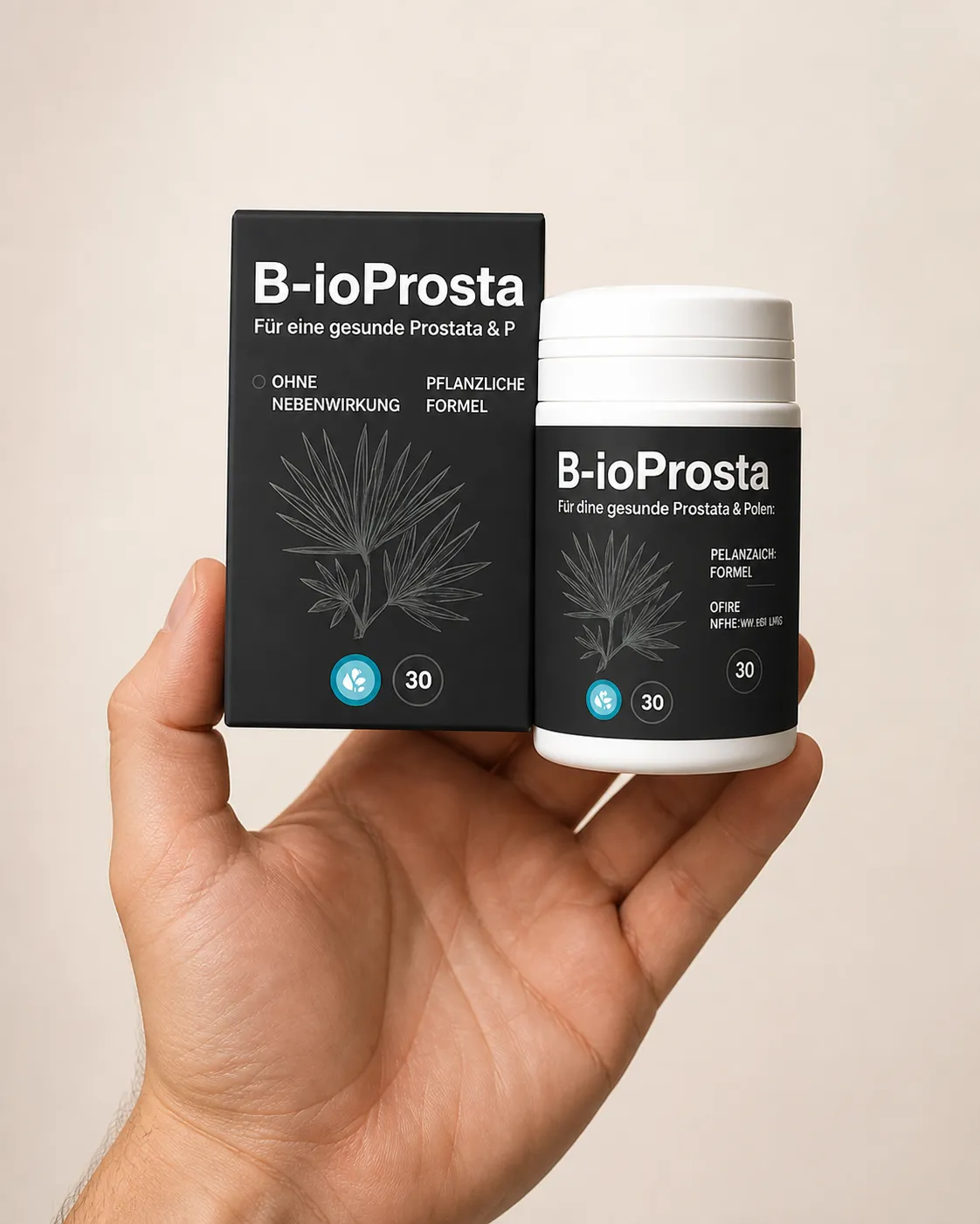 Bio-Prosta — Verpackung in der Hand