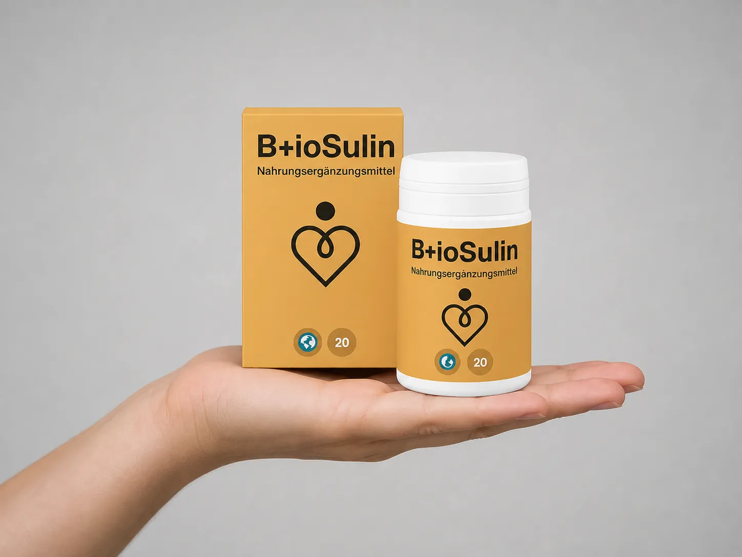 Bio+Sulin — Verpackung in der Hand