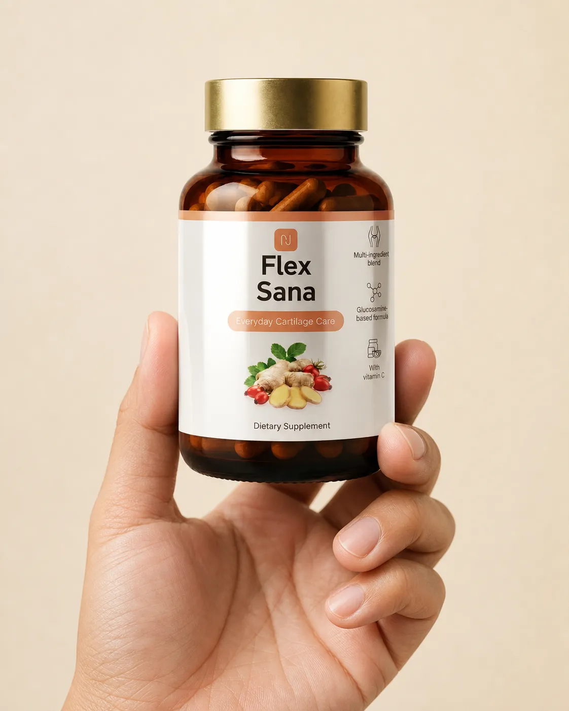 Flex Sana — Verpackung in der Hand