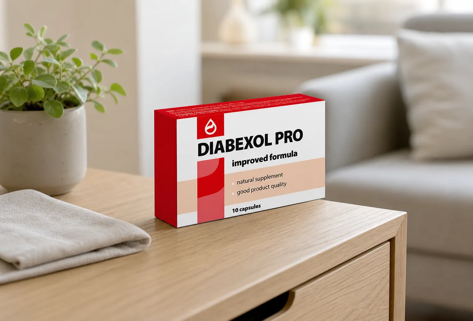 Diabexol Pro — Verpackung im Alltag
