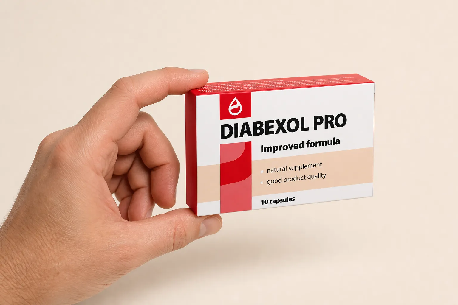 Diabexol Pro — Verpackung in der Hand