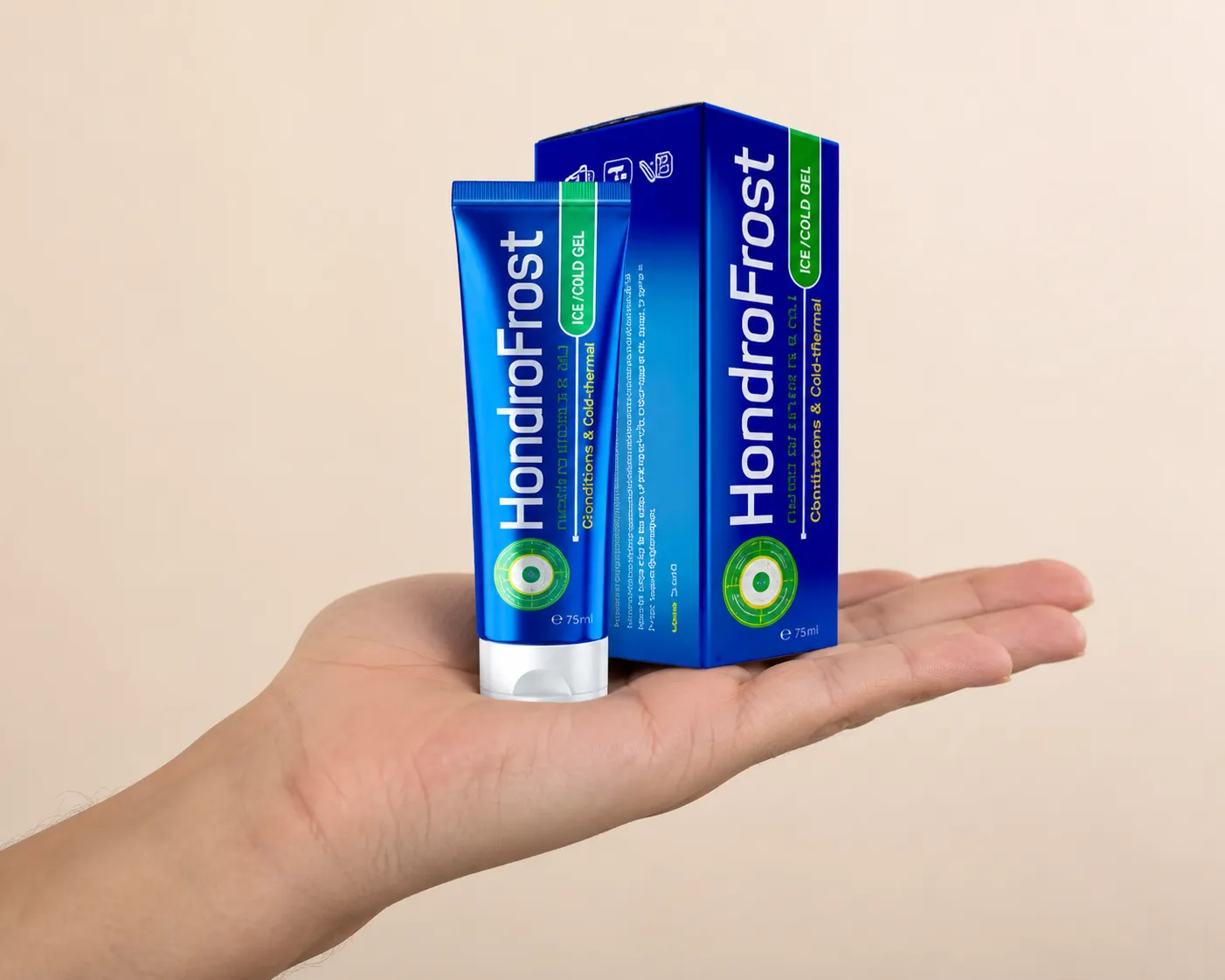Hondrofrost — Verpackung in der Hand